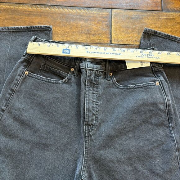 Old Navy Sky Hi Wide Leg Black Jeans 8 Extra High Rise New - Picture 7 of 9